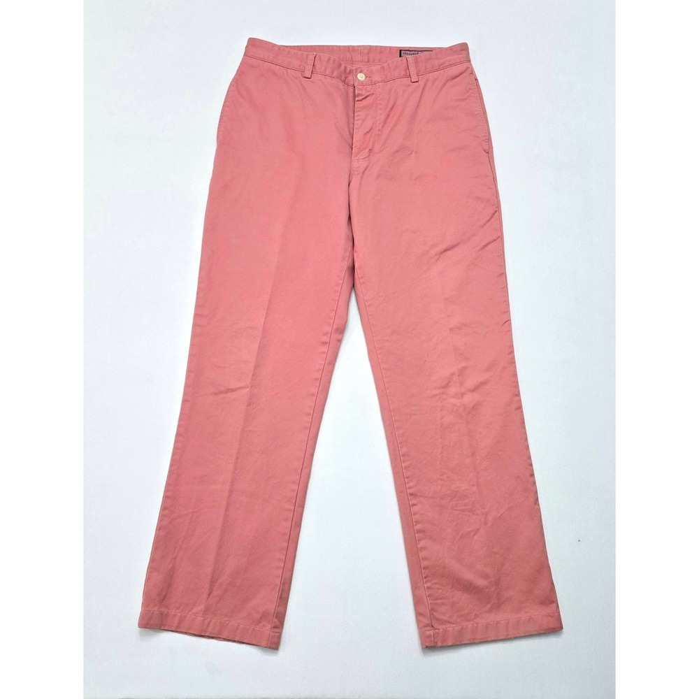 Vineyard Vines Club Pant Mens 34x32 Salmon Pink Cotton Twill Chino Straight Leg
